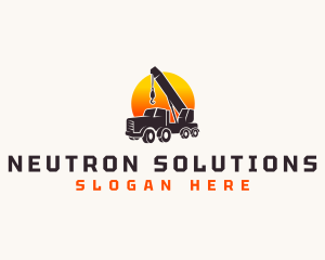 Construction Crane Truck logo design