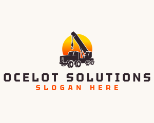 Construction Crane Truck logo design