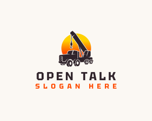 Construction Crane Truck logo design