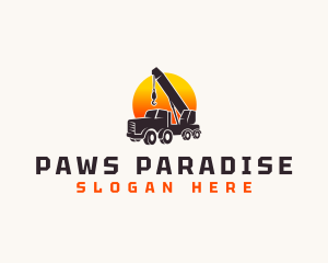 Construction Crane Truck logo design