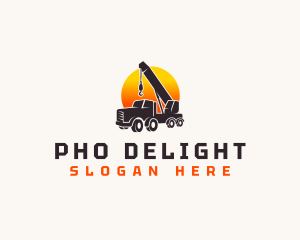 Construction Crane Truck logo design