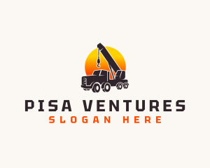 Construction Crane Truck logo design