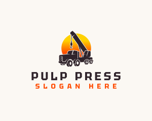 Construction Crane Truck logo design