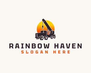 Construction Crane Truck logo design