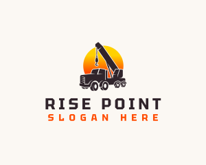 Construction Crane Truck logo design