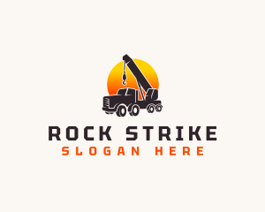 Construction Crane Truck logo design