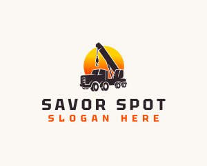 Construction Crane Truck logo design