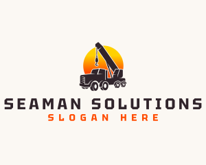 Construction Crane Truck logo design