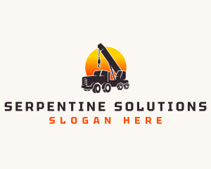 Construction Crane Truck logo design