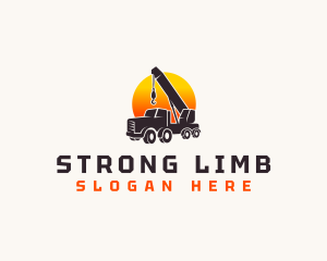 Construction Crane Truck logo design