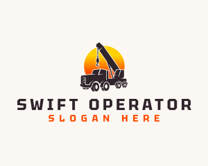 Operator - Construction Crane Truck logo design