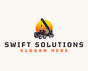 Construction Crane Truck logo design