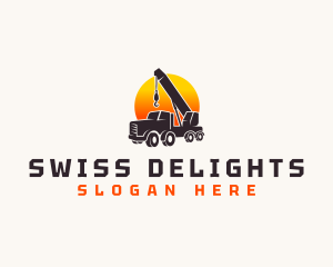 Construction Crane Truck logo design