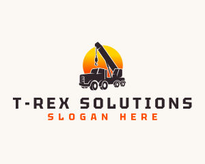 Construction Crane Truck logo design