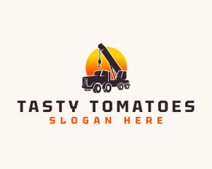 Construction Crane Truck logo design