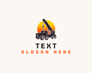 Construction Crane Truck logo design