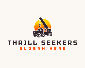 Construction Crane Truck logo design