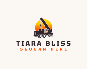 Construction Crane Truck logo design