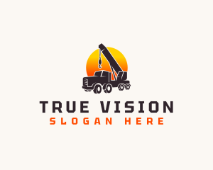 Construction Crane Truck logo design