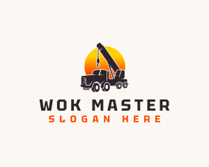 Construction Crane Truck logo design