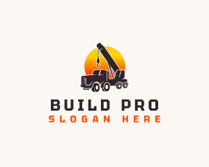 Construction - Construction Crane Truck logo design