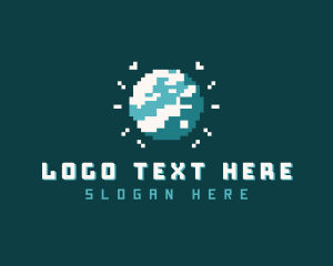 Streamer - Pixelated Planet Gaming logo design