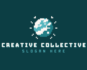 Pixelated Planet Gaming logo design