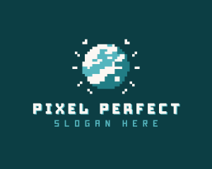 Pixelated Planet Gaming logo design