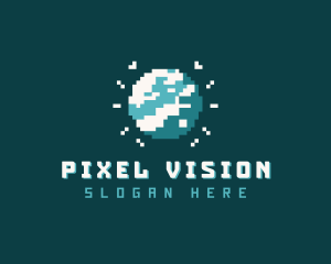 Pixelated Planet Gaming logo design