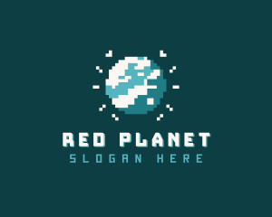 Pixelated Planet Gaming logo design