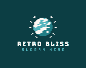 Nostalgia - Pixelated Planet Gaming logo design