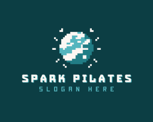 Game Console - Pixelated Planet Gaming logo design
