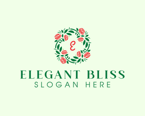 Bloom - Rose Ornament Wreath logo design