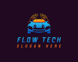  Car Tech Circuit logo design