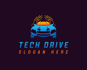  Car Tech Circuit logo design