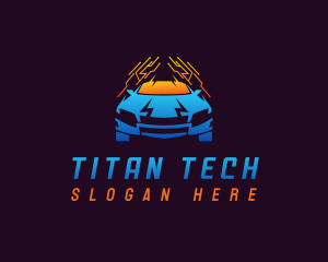  Car Tech Circuit logo design