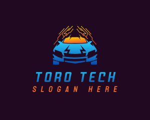  Car Tech Circuit logo design