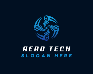 Drone Propeller Tech logo design