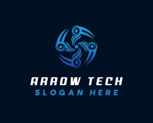 Drone Propeller Tech logo design