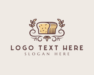 Leaves - Elegant Bakery Bread logo design