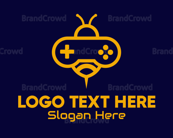 Yellow Bee Video Game Logo