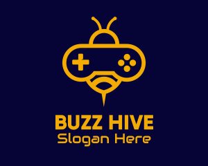 Yellow Bee Video Game logo design