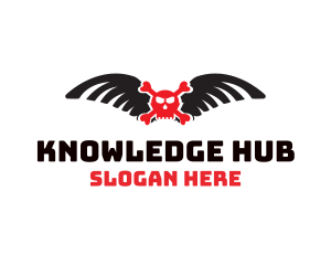 Winged Red Skull Logo