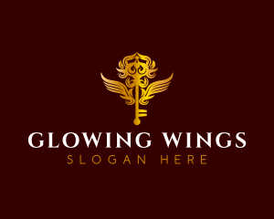 Premium Wing Key  logo design