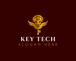 Premium Wing Key  logo design