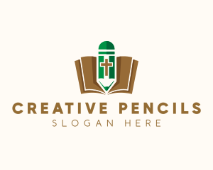 Bible Church Pencil  logo design