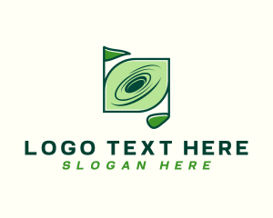 Flagstick - Golf Sport Hole logo design