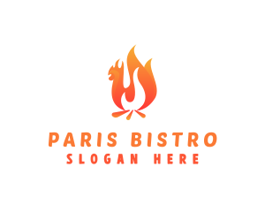 Fire Grill Chicken logo design