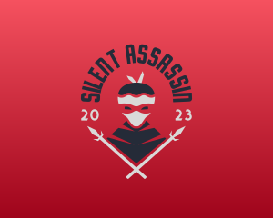 Spear Ninja Mercenary logo design