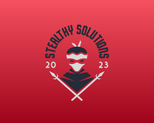 Spear Ninja Mercenary logo design